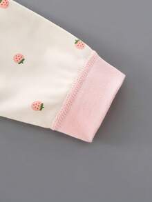 Baby Girl Jumpsuit, Princess Style Infant Jumpsuit, Autumn/Winter Baby Clothes, Cute Floral Ruffled , 3-6 Months - Pink - View 5