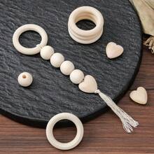 416 件 Packra 木珠 Macrame 套装，DIY 工艺品木环，带孔木球套件包含 110 颗天然木珠，15 个木环 Macrame 配件包，每包 126/164/204/416 件 - 禾木材料包 - 查看 4