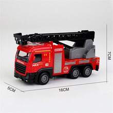 Alloy Construction Vehicles, Fire Truck Toys, Construction Crane Toy Series, Excavator, Mixer Truck, Bulldozer, Forklift, Dump Truck, Vehicles, With Lights And Sounds, Suitable As Birthday Gifts For Toddlers, Kids, Boys And Girls - Multicolor - View 37