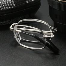 1 Par de Óculos de Leitura Portáteis e Leves Unissex. Óculos de Leitura Dobráveis Super Leves, Acompanha Estojo para Óculos, Adequado para Usar em Smartphones, Leitura de Livros, etc. Faixa de Dioptria de +1,00 a +4,00.