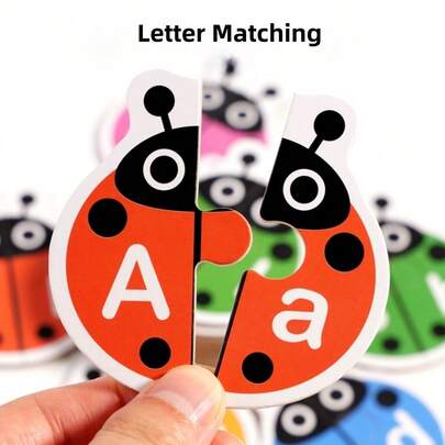 [Ladybug Game] Educational Ladybug Letter Matching Game | Word Pairing Activity Cards And Cognitive Learning Board Game - Develop Children's Brain Power And Early Learning Abilities, Holiday Gift