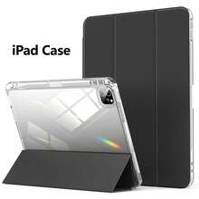 For IPad Case Compatible With A16 Models From The 11Th And 10Th Generations (2025/2022), As Well As IPad Air M2 M3 11inch/13inch Ipads, Ipad Pro M4 11inch/13inch, It Features A Holder For The Pencil, A Hard Clear Transparent Back Shell, A Soft TPU Shockproof Frame Cover, And An Auto Sleep/Wake Function.