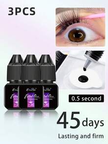 1支/2支/3支/4支/5支装 专业睫毛嫁接胶水，5毫升/12毫升，强力粘合，1-2秒速干，持久6-7周，低致敏性，塑料瓶包装，适用于DIY嫁接睫毛，家用睫毛胶，嫁接睫毛胶，黑色，敏感肌友好，速干防水，单根睫毛胶，持久DIY嫁接睫毛胶，强力粘合睫毛胶，睫毛胶 - 黑色 - 查看 15