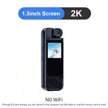 2K Mini Body Camera 1.3inch Screen 180° Rotatable Lens Body Mounted Camera Small Portable IR Night Vision Body Camera Camera Bike 1000mAh Large Capacity And Ultra-Long Standby Time