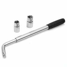 3PCS Tire Socket Wrench L Type Extended Telescopic Rod Repair - Default - View 2