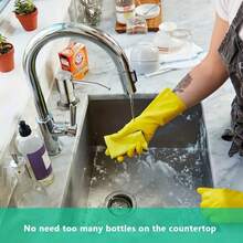 1个拉丝镍厨房水槽皂液器，不锈钢台面泵，带延长管，优雅的洗洁精分配器，易于安装，经久耐用，时尚的厨房配件，厨房用品，厨房配件，厨房工具 - 銀色 - 查看 9