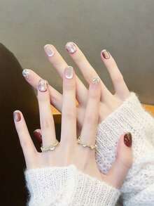 Bộ 10 móng tay giả ngắn tròn phong cách Kawaii mùa hè - Hình vuông ngọt ngào kiểu Nhật Bản với điểm nhấn vỏ sò, thiết kế kỳ nghỉ biển, móng giả gây sốt trên mạng cho mùa tựu trường & nghệ thuật làm móng tháng 7, phụ kiện làm móng thủ công. - Nhiều màu - Xem 7