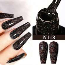 XEIJAYI 1 Bottle Gel Nail Polish, Popular Series Gel Manicure, 141 Vibrant Colors, Suitable For All Seasons - UV/LED Removable Semi-Permanent Nail Polish, Suitable For DIY Nail Art Design, Gift For Women - 棕色 - 查看 7