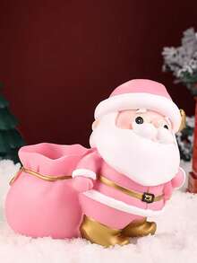 Cute Santa Claus Piggy Bank, Christmas Theme Money Box For Kids, Cartoon - Style Resin Coin Bank, Festive Decoration & Savings Toy - Multicolor - View 6