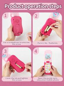 1 Interchangeable Cartoon Case Educational Mobile Game, Unique & Fun Birthday Gift For Boys & Girls - Multicolor - View 5