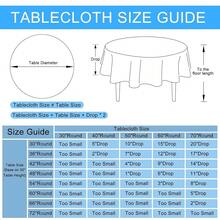 Round Linen Table Cover 50 Inch - Wrinkle And Stain Resistant Washable Polyester Fabric Table Cloth For Dining Room Kitchen Party, White - White50Round - View 3