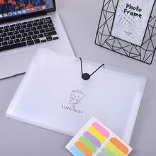 multibey Transparent Sleeve File Folder, 5/8/12 Pockets, A4 Document Organizer, Office Supplies & Stationery Storage - White - View 8