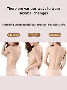 Women's Sexy Bra/Nipple Cover, Non-Slip Thin Invisible Bra, Detachable Shoulder Straps - Nhiều màu - Xem 3