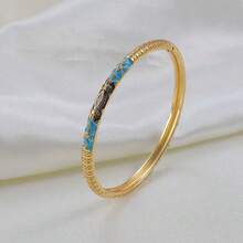 1pc Copper Minimalist Luxury Elegant Cuff Bracelet, Women Gift - Multicolor - View 12