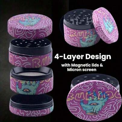 1.6/2 Inch Devil Hand Herb Grinder Spice Mill Mortar Pestle Salt Crusher Tobacco Bud Vanilla 4 Sections Zinc Alloy Portable Smoking Accessories Cigarette Tool Gift