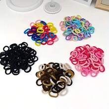 200 Elastic Solid Color Hair Ties, Best Gift For Matching Fashion Headbands, Quick And Convenient, Bright Colors, Easy To Carry, Holiday Gift For Kids