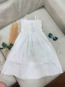 ANJO&M FASHION Short Dresses With Lace, Lined At The Back With Elastic, Size M G Gg Simple - 白色 - 查看 3
