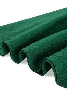 AOMEI Plus Size Summer Green Jacquard A Line Party Dresses Ruffles Sleeves Date Out Event Women Birthday Gowns - Green - View 5