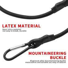 LOTANK Dây thun latex 30cm-210cm, dây thừng ngoài trời di động, dây buộc xe máy, dây buộc hành lý xe đạp, dây buộc hàng hóa xe đẩy em bé - Nhiều màu - Xem 2