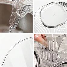 5PCS Multi-Functional Drain Bowl Drain Basket Fruit Drain Wash Tool Kitchen - Transparent White - View 9