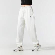 Nike Pantalones de tobillo con cordón y forro térmico para mujer - Blanco - Ver 4