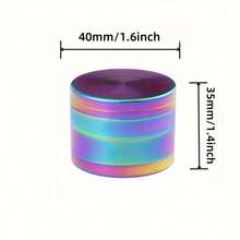 1.6 Inch Colorful Herb Grinder Spice Mill Mortar Pestle Salt Crusher Tobacco Bud Vanilla 4 Sections Zinc Alloy Portable Smoking Accessories Cigarette Tool Gift