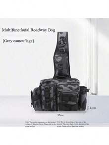 1 件多隔层防水渔具包，迷彩和几何图案 - 纯色可选，拉链开合，肩带。非常适合户外徒步、露营和存放渔具，户外钓鱼包