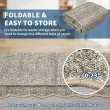 Modern Home Decor Simple Living Room Area Rug Non Slip Thin Bordered Entrance Runner Rug Non Shedding Low Pile Mat Throw Rug Easy To Clean Stain Resistant Carpet Printed Washable Soft Floorcover For Dinning Room Kitchen Laundry Bathroom Bedroom - Brown - View 5
