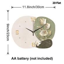 2D Flat, 1pc Modern Minimalist Flower Creativity Art Clock Mute Decorative Wall Clock, Super Quiet Quartz Movement, No Ticking Sound, Suitable For Bedroom Decor, Dining Room Living Room Office Sofa Background Wall Decor, Home Decor