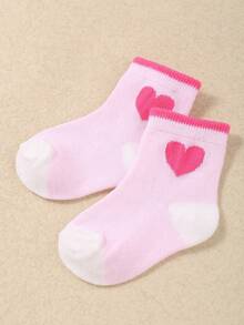 24-Pair Pack Of Baby Girl And Toddler Candy Colors Socks With Adorable Cartoon Animals - Butterflies, Rabbits, Hearts & Flowers. Fun, Unique Patterns, Skin-Friendly And Soft. , Versatile Mid-Calf Socks For Daily Wear, Festival Gifts, Travel. Colors And Styles Randomly Shipped - Multicolor - View 4