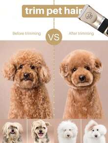 Máy tỉa lông chó sạc USB, Bộ dụng cụ chải lông chó không dây, Tông đơ cắt lông mèo, Dụng cụ chải lông thú cưng - Nhiều màu - Xem 4