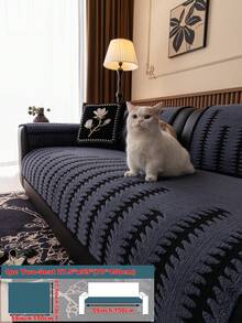 1 Stück einfache & modische weiche Samt Sofakissenbezug, eleganter luxuriöser europäischer Stil Sofa Sitzschutz, rutschfest, staubdicht, kratzfest, geeignet für Wohnzimmer, Schlafzimmer, Büro, Club, Party, 1-4 Sitzer Sofa, L-förmiges Sofa, Herbst/Winter