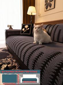 1 Stück einfache & modische weiche Samt Sofakissenbezug, eleganter luxuriöser europäischer Stil Sofa Sitzschutz, rutschfest, staubdicht, kratzfest, geeignet für Wohnzimmer, Schlafzimmer, Büro, Club, Party, 1-4 Sitzer Sofa, L-förmiges Sofa, Herbst/Winter