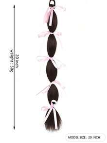 Synthetic Hairpiece Ponytail Natural Extension Hair Pony Tail Hair Silk RibbonBraiding Fashion Boxing Braids For Women - Multicolor - View 7