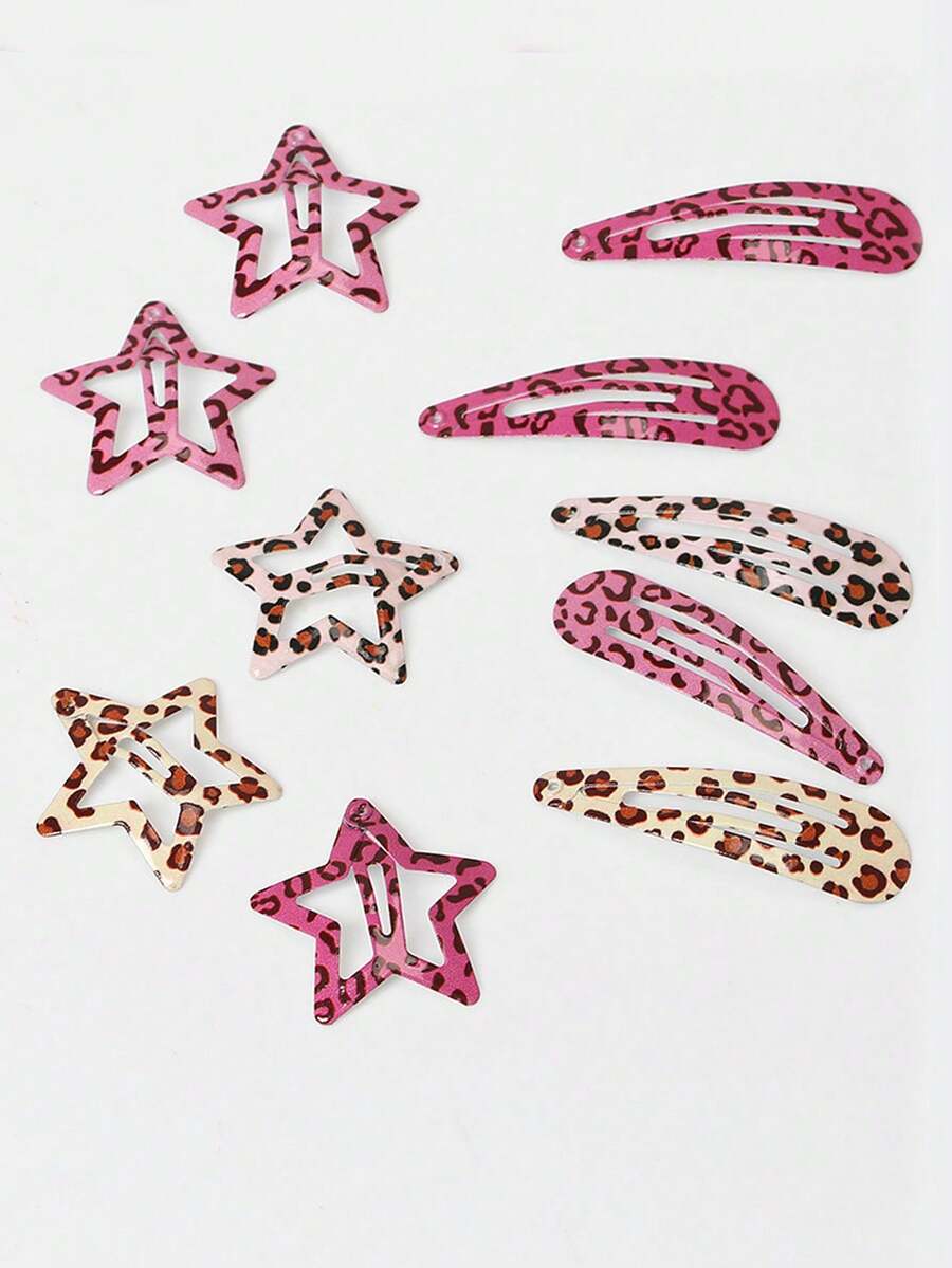 8 Stück Leoparden-Muster Haarclips, vielseitige vintage Leoparden Wassertropfen & Stern geformte Pony Clips, Herbst, Haare, Haaraccessoires, Accessoires, Haaraccessoires für Frauen, Reisen, Haaraccessoires, Accessoires für Frauen, Haaraccessoire, Haaraccessoires für Frauen, Haarstyling, Harzeug, Zeug, Schönheitsaccessoires, Geschenke, Reisen, Geschenke für Frauen, Harzeug, Strumpfhalter