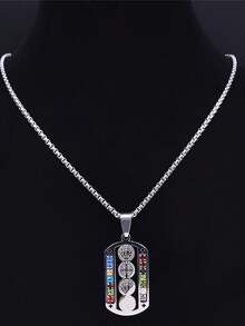 1 pieza Collar de acero inoxidable con cruz católica clásica de Jesús, colgante de cristal de San Benito y Virgen María, crucifijo, joyería para hombre, Cruz - collar de acero inoxidable - Ver 7