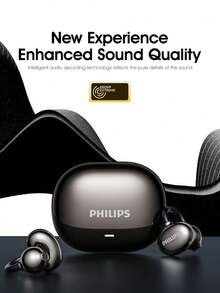 PHILIPS Philips Wireless Bluetooth Headphones, Clip-On Earbuds, Sports Noise Canceling, High Fidelity Sound, Long Battery Life, 2025 New Model,TAT3469