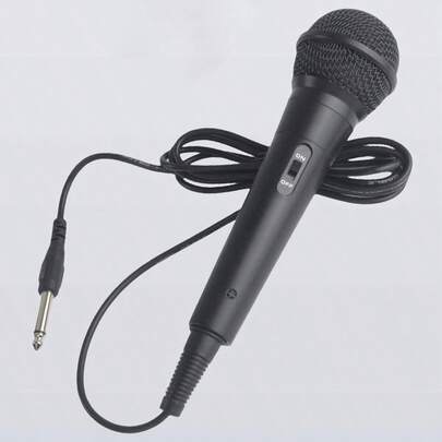 1 件黑色卡拉 OK 唱歌机有线麦克风 - 单向动圈人声麦克风 - 适用于卡拉 OK 机、KTV 和扬声器的插入式麦克风 - 适用于唱歌、公开演讲和派对的麦克风