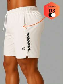 Men's 2-In-1 Running And Gym Sports Shorts – Exclusive Promotion – Lightweight And Comfortable Polyester Fabric With Elastane - 白色 - 查看 11