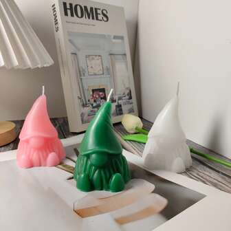 1pc Christmas Gnome Shaped Scented Candle, Home Decor Figurine, Christmas Decorations, Christmas Gifts
