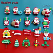 3pcs/9pcs/18pcs Random Style Christmas Theme Santa Claus Cake Topper,For Christmas New Year Party Cake Dessert DIY Decorations