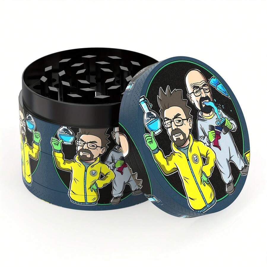 Zinc Alloy 4-Layer Diameter 50mm Cartoon Pattern Metal Grinder - Multicolor - View 1