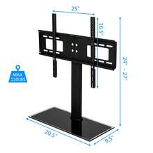 32-55" Single Column Desktop TV Stand TSD800 Load 40kg/Maximum VESA200*200/Height 3 Adjustable - Black - View 7