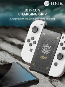 IINE INE Charging Grip Compatible With Nintendo Switch Switch OLED Joycon Charger Controller Game Console Accessories Gaming Controle Gamepad Joystick Charging Dock Rectangle Shaped Type-C Port 1pc