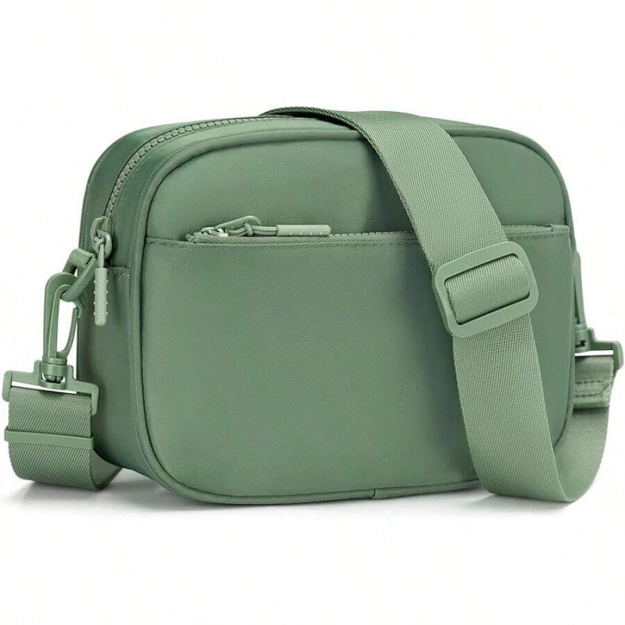 Checkered Crossbody Bag For Women Small Cute Purses Shoulder Handbags Wide Strap - Bean Green - View 1