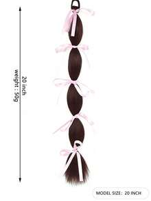 Synthetic Hairpiece Ponytail Natural Extension Hair Pony Tail Hair Silk RibbonBraiding Fashion Boxing Braids For Women - Multicolor - View 9