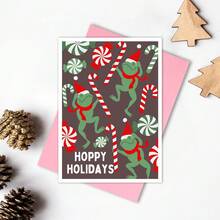 Tarjeta de Navidad sencilla, Tarjeta de Navidad linda, Tarjeta para amantes de las ranas, Tarjeta de cumpleaños, Tarjeta de felicitación, Tarjeta de aniversario, Tarjeta de , Tarjeta de agradecimiento de invierno, Tarjeta de Feliz Navidad