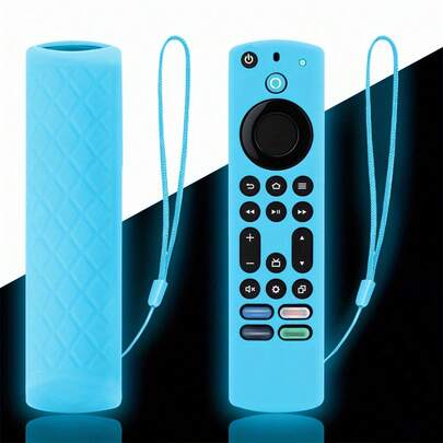 1 pièce Housse de protection lumineuse en silicone pour télécommande, convient pour Firestick 4K Max/Insignia/Pioneer/Omni Series Alexa Voice. Housse de protection lumineuse pour télécommande avec cordon. Décoration de cuisine, cadeau pour la fête des mères, décoration de chambre, jardin, décoration de cuisine, été, plage, accessoires de voyage, décoration de chambre, jouet antistress, décoration de remise des diplômes