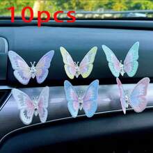 20 peças/10 peças/6 peças/Novo Adesivo Estéreo 3D Sem Costura/Montado no Carro/Móvel/Borboleta/Colocação Plana/Decoração Interna do Carro/Fofo/Criativo/Presente de Natal 1 conjunto