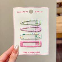 3 PiecesHair Barrettes Set - Stylish & Cute Plaid & Cartoon Design, Suitable For Teens, Ideal For Taming Bangs And Side Hair, Claw Clips